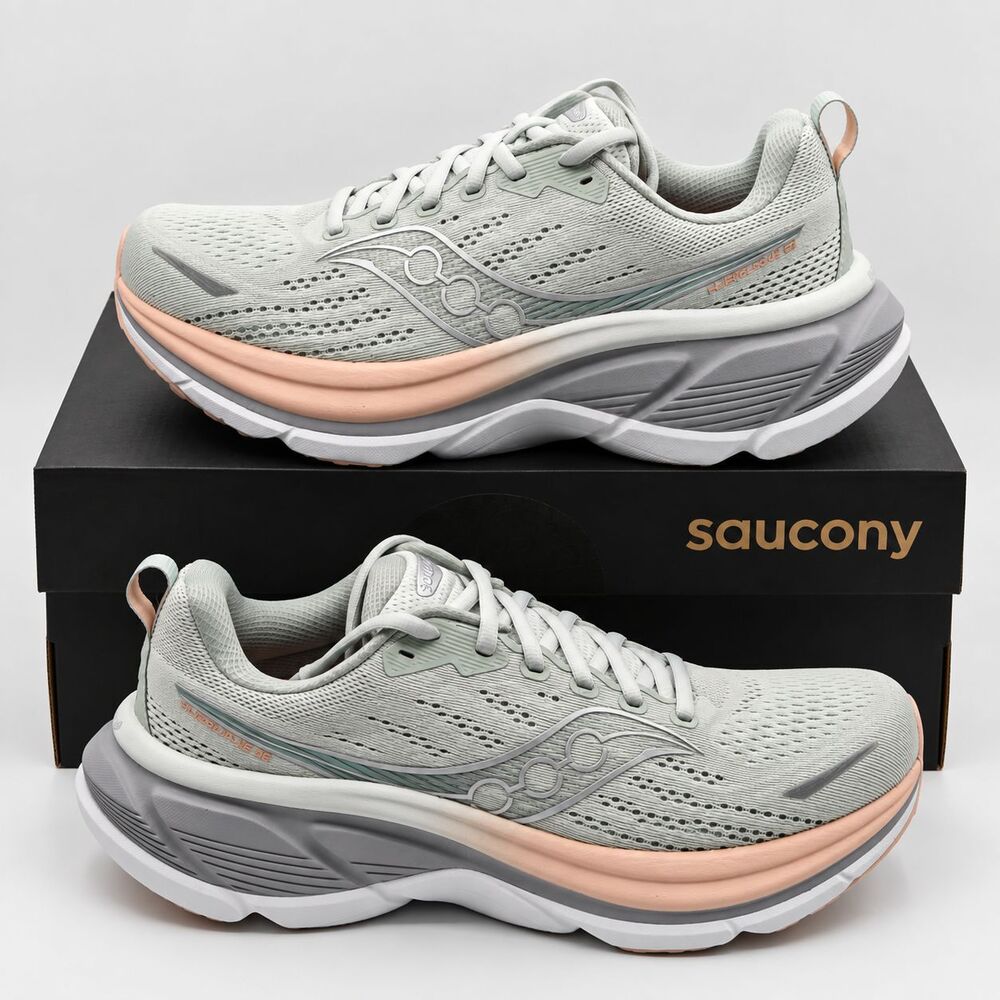 Saucony Hurricane 25 Womens 9 Mist Cameo PWRRUN PB Stability Running Sneakers